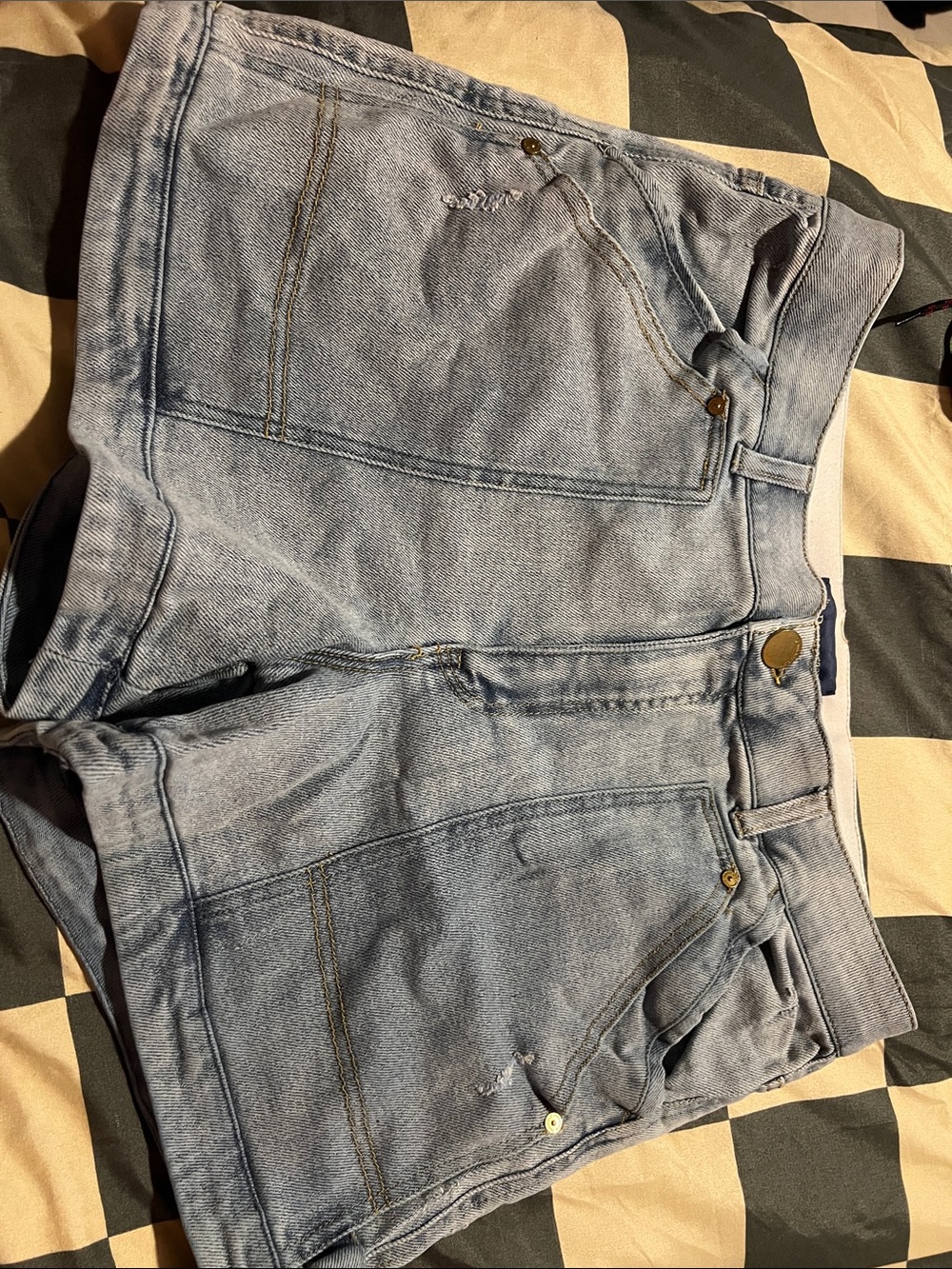 Democracy Light Blue Women's Denim Shorts - Cropped High-Rise Style